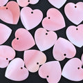 25mm Pink Queen Conch Heart Pendant | Pink Mother of Pearl Charm