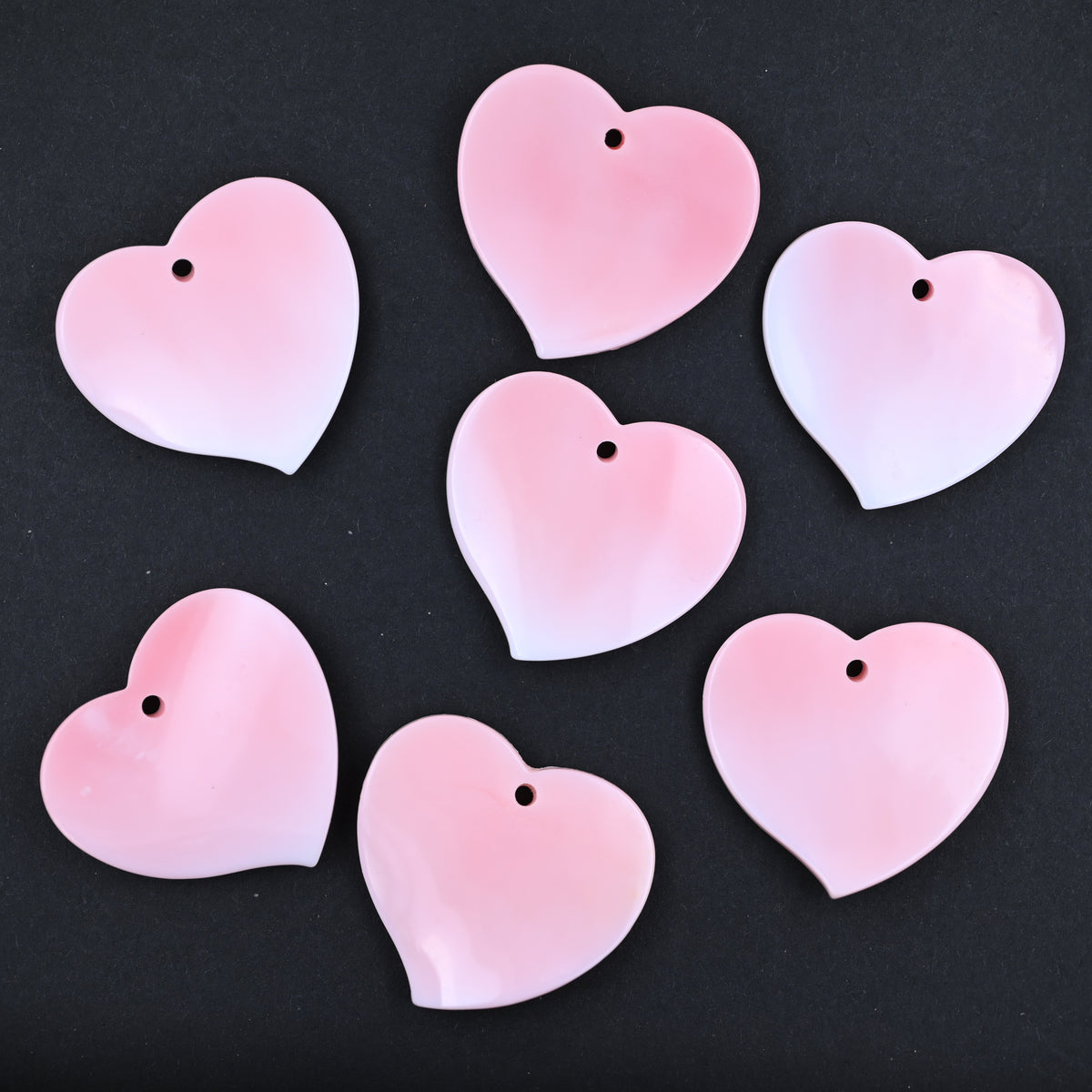 Nature 32 mm Queen conch heart pendant ,pink queen shell penant