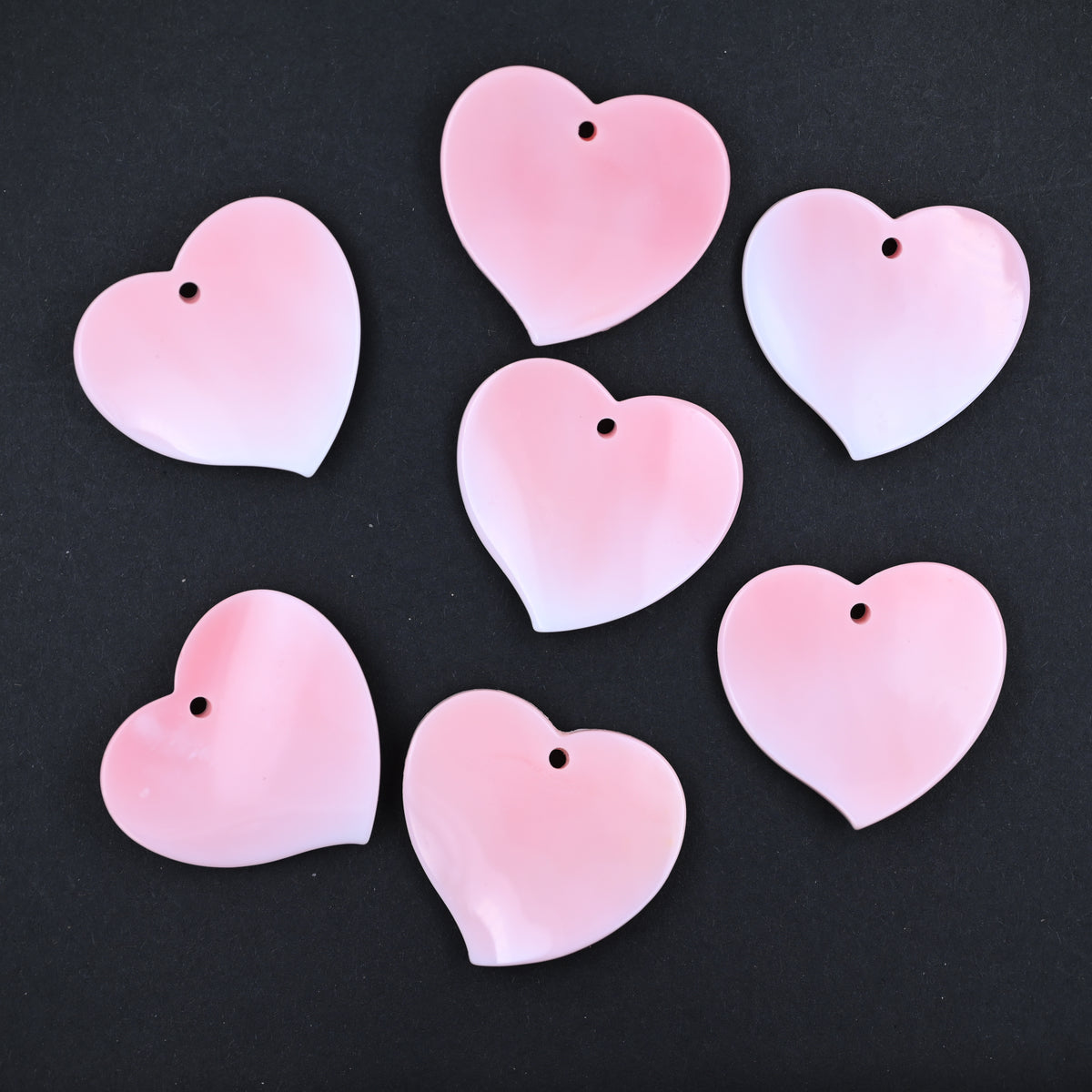 Nature 32 mm Queen conch heart pendant ,pink queen shell penant