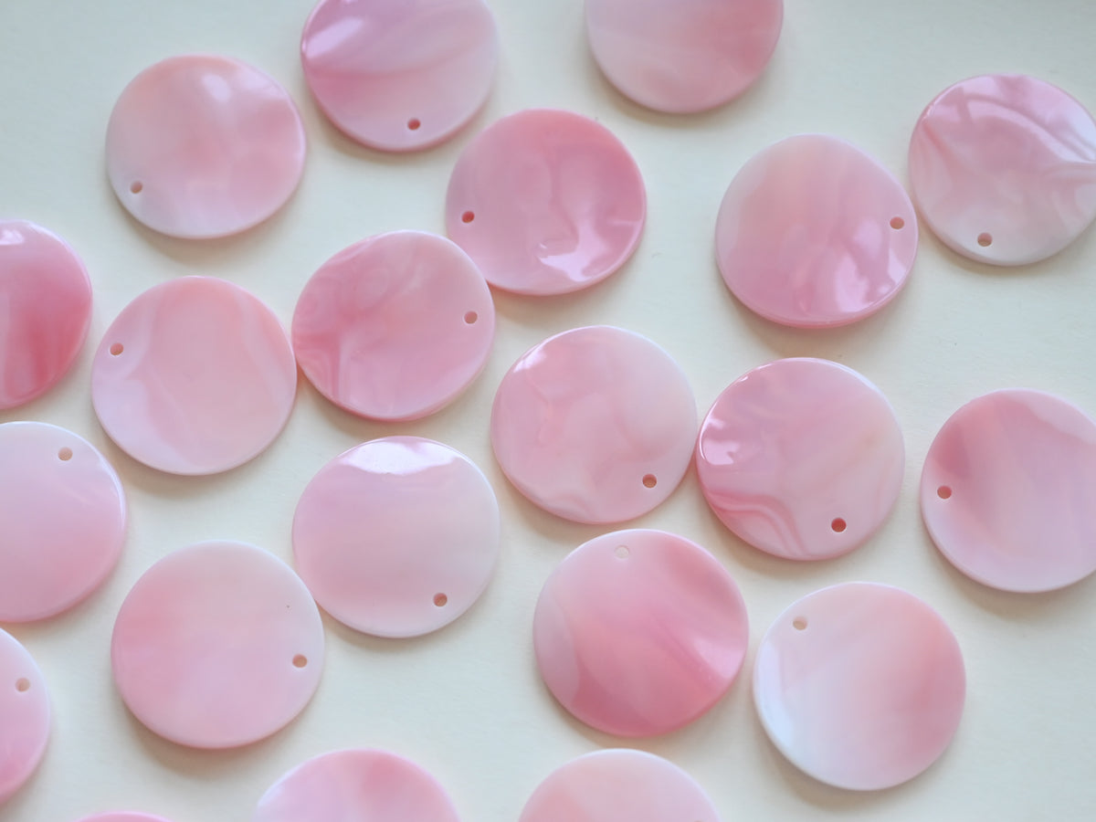 Nature 30 mm coin shape queen conch pendant ,pink queen shell charms
