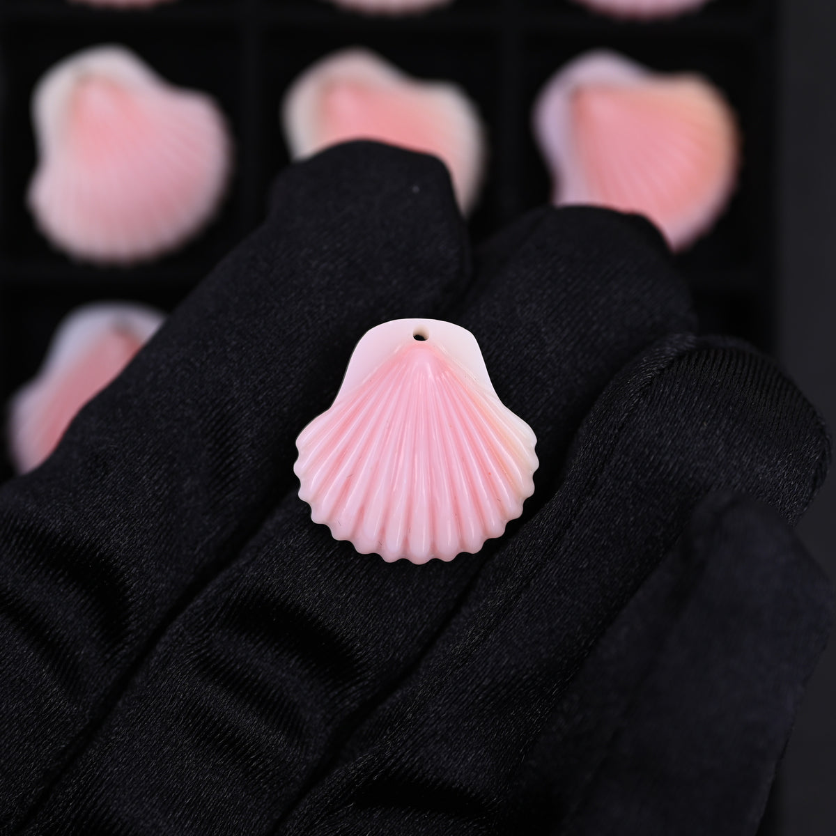 Pink queen conch shell pendant ,20 mm conch queen pendant